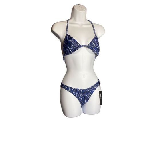 Gypsy 05 Reversible Blue Aztec Print Bikini Set Size Small NWT - Picture 1 of 8